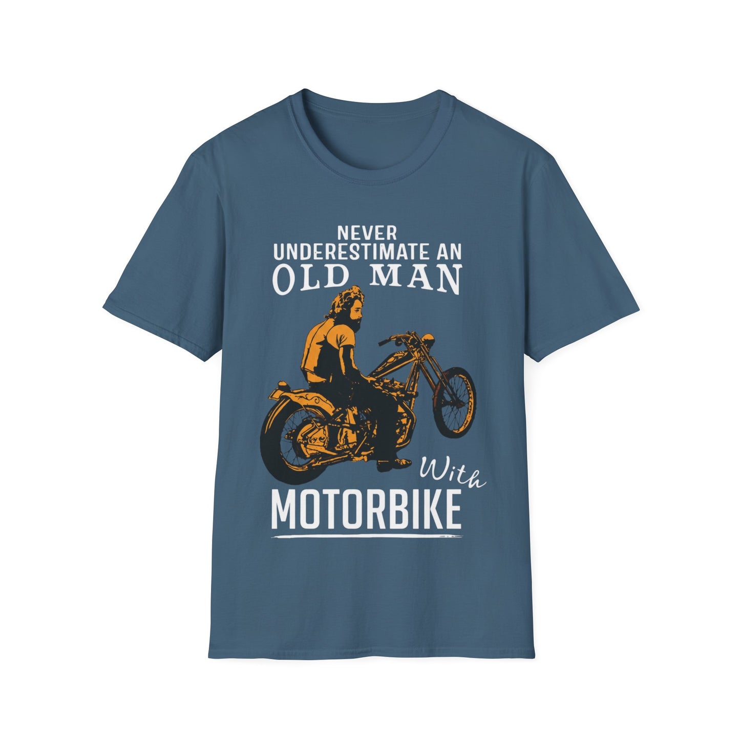Never Underestimate an Old Man with Motorbike T-Shirt