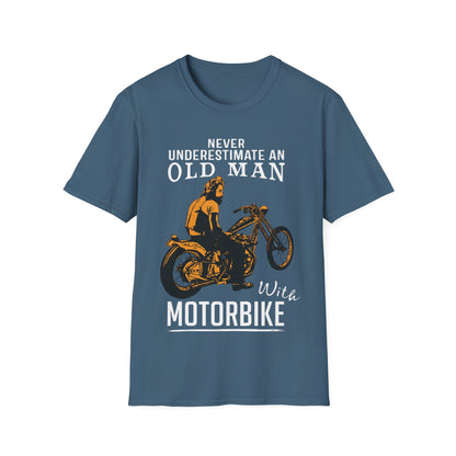Never Underestimate an Old Man with Motorbike T-Shirt