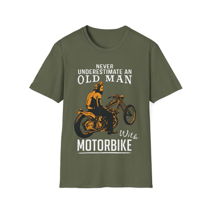 Never Underestimate an Old Man with Motorbike T-Shirt