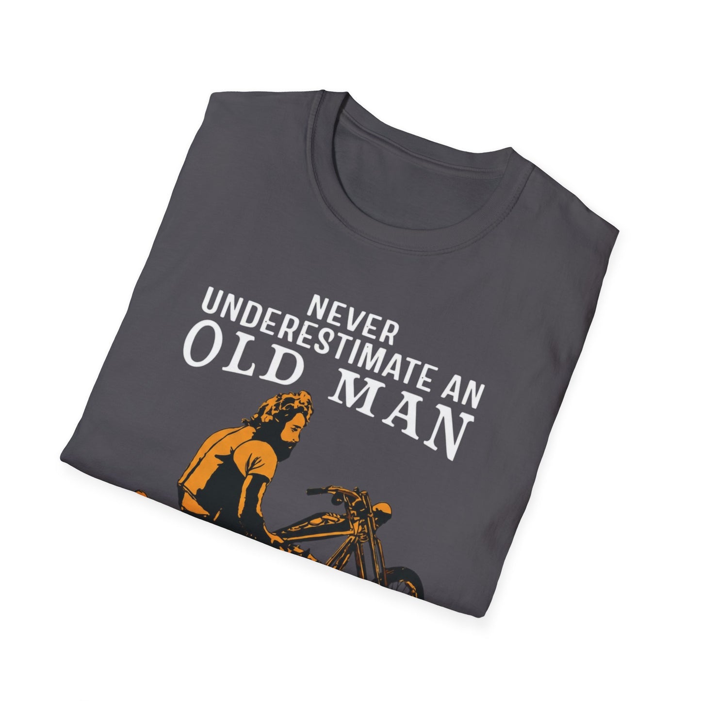 Never Underestimate an Old Man with Motorbike T-Shirt