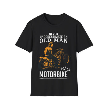 Never Underestimate an Old Man with Motorbike T-Shirt